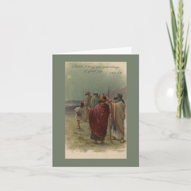 Vintage Biblical Christmas Card (Front)