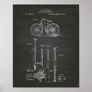 Vintage Bicycle 1891 Patent Art Chalkboard Poster
