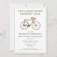 Vintage Bicycle 60th Birthday Party