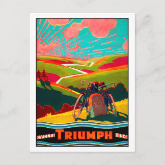 Vintage Bicycle Ad - Bike on Hillside Postcard