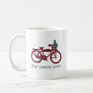 Vintage bicycle and Christmas tree design Coffee Mug