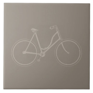 Vintage Bicycle Antique Bike Art CUSTOM COLOR Tile