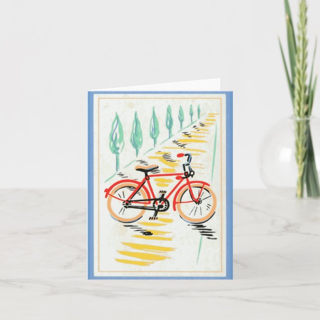 Vintage Bicycle Art Card (Front)