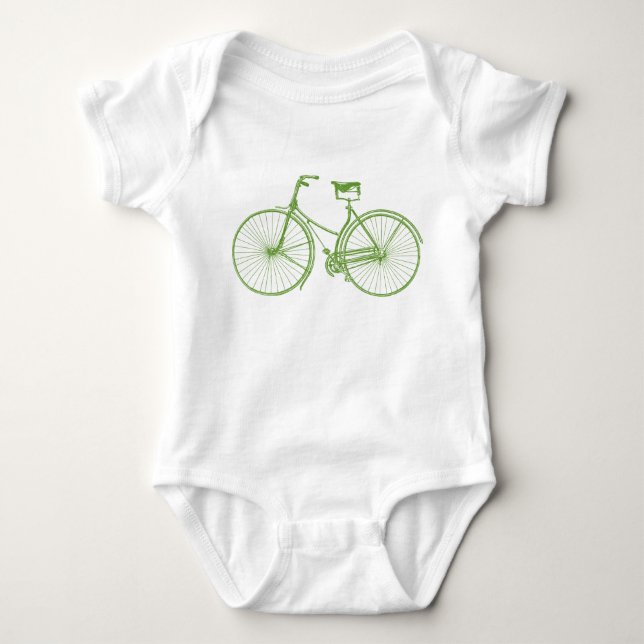 Vintage Bicycle Baby Bodysuit (Front)