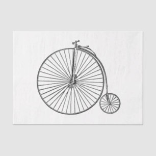 Vintage Bicycle Bike Big Wheel Ephemera Decoupage Tissue Paper
