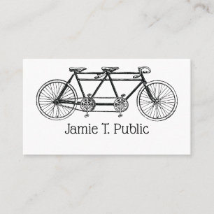 Vintage Bicycle Built For Two / Tandem Bike Business Card