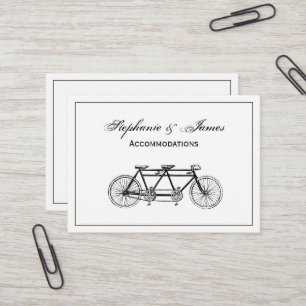 Vintage Bicycle Built For Two / Tandem Bike Business Card
