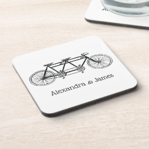 Vintage Bicycle Built For Two / Tandem Bike Coaster