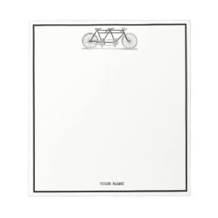 Vintage Bicycle Built For Two / Tandem Bike Notepad