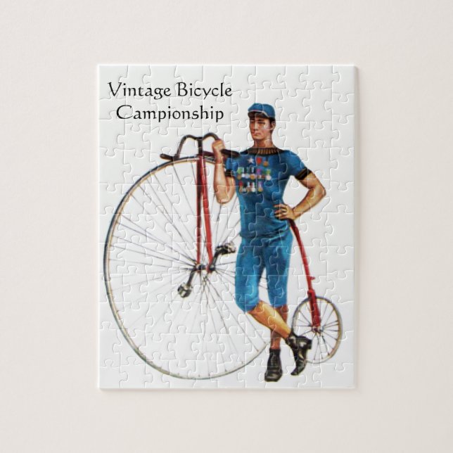 Vintage Bicycle Championship Jigsaw Puzzle (Vertical)