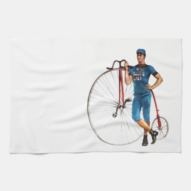 Vintage Bicycle Championship Tea Towel (Horizontal)