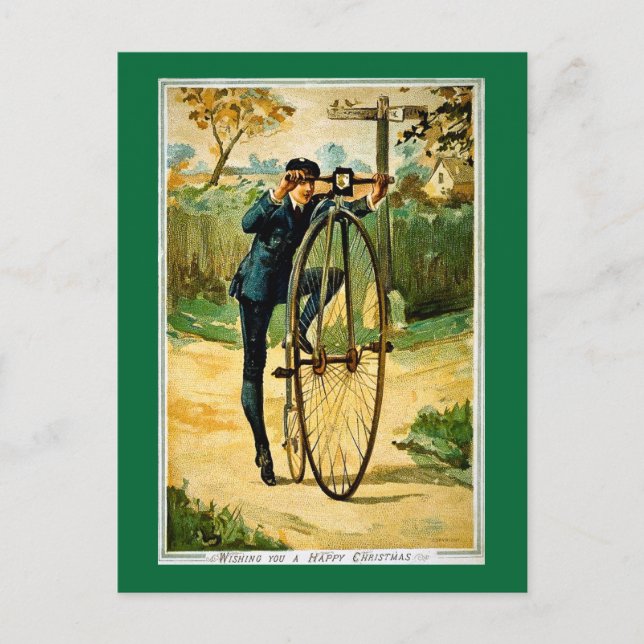 Vintage Bicycle Christmas Card (Front)