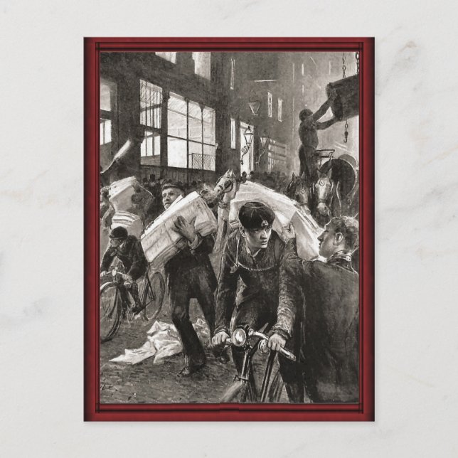 Vintage bicycle deliveries postcard (Front)