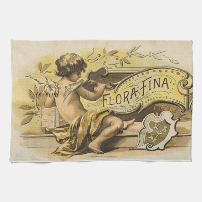 vintage bicycle kitchen hand towel (Horizontal)