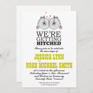 Vintage Bicycle Love Invitation