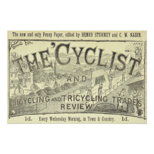 Vintage Bicycle Magazine Advertisement Art Poster