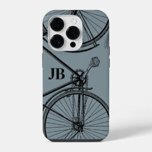 Vintage Bicycle Monogram Minimal Bike iPhone 14 Pro Case