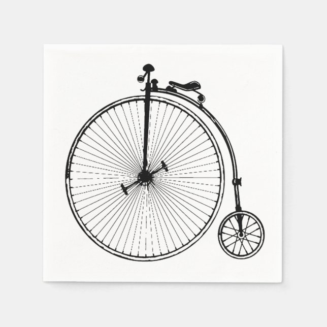 Vintage Bicycle Napkin (Front)