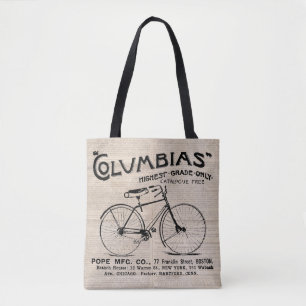 Vintage Bicycle Newspaper Ad Tote Bag