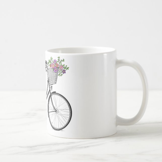 Vintage Bicycle print mug (Right)