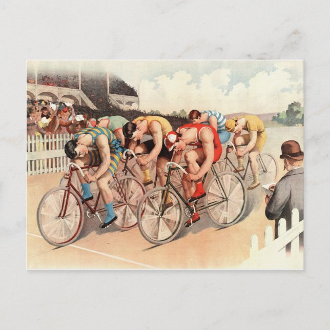 Vintage Bicycle Race Postcard (Front)