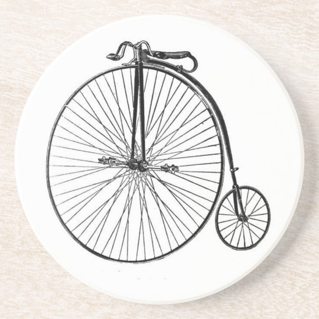 Vintage Bicycle Sandstone Coaster (Front)