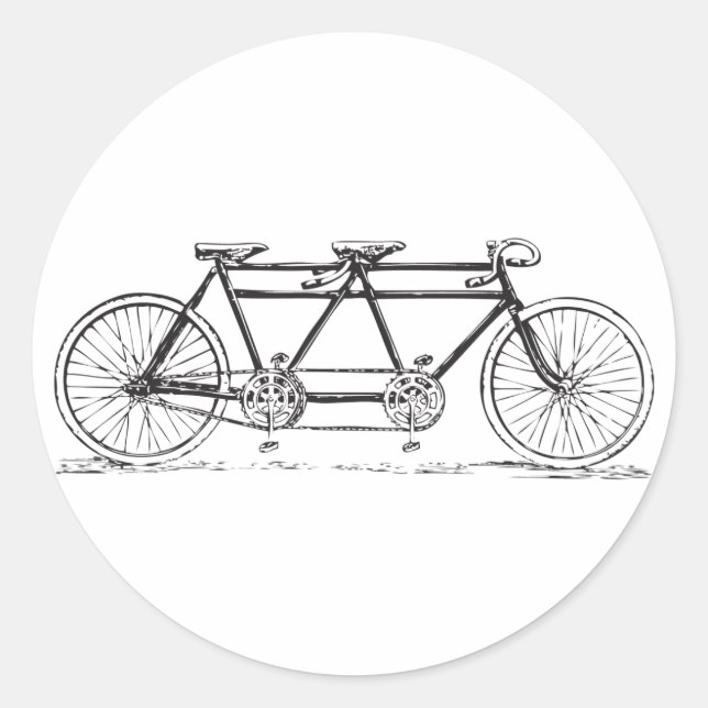 Vintage Bicycle Sticker (Front)