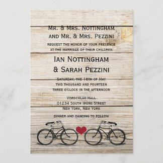 Vintage Bicycle Wedding Invitations