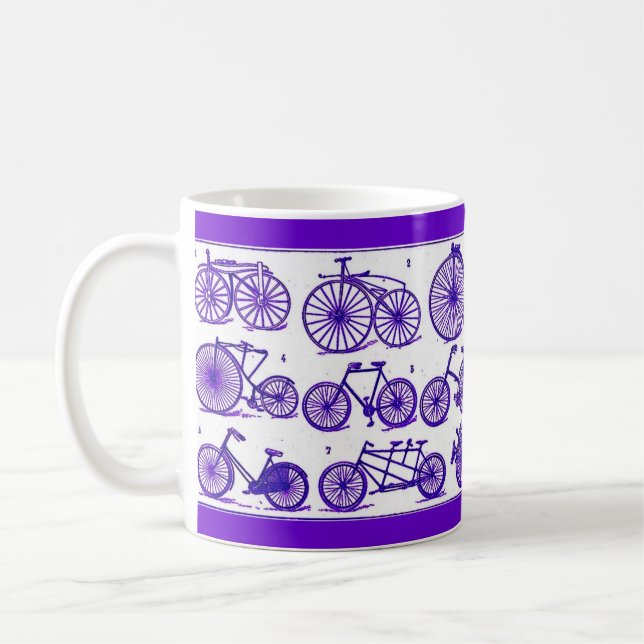 Vintage Bicycles Coffee Mug (Left)