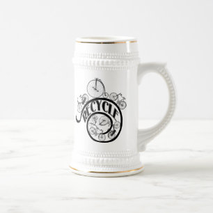 Vintage Bicycles Recycle Apparel and Gifts Beer Stein
