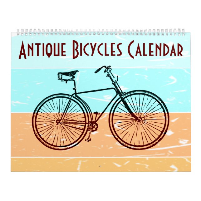 Vintage Bicycles Retro Background Illustrations Calendar (Cover)