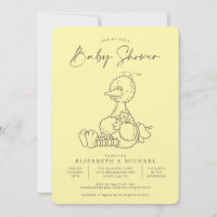 Vintage Big Bird Baby Shower Invitation