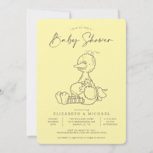 Vintage Big Bird Baby Shower Invitation