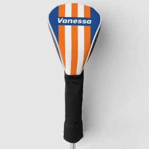 Vintage Big City Pin Stripes with Name Golf Head Cover