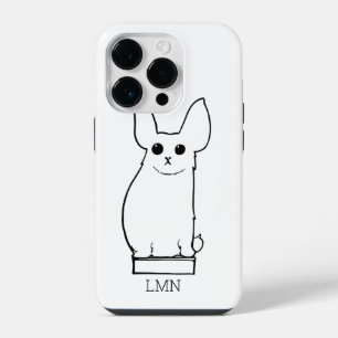 Vintage Big Eared Creature Monogram iPhone 14 Pro Case