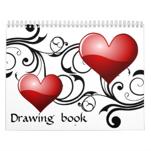 Vintage Big heart Drawing book - Customised Calendar