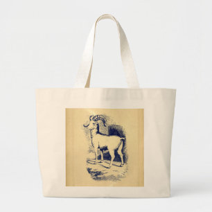 VINTAGE BIG HORN SHEEP LARGE TOTE BAG