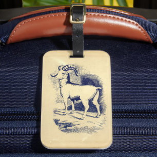 VINTAGE BIG HORN SHEEP LUGGAGE TAG
