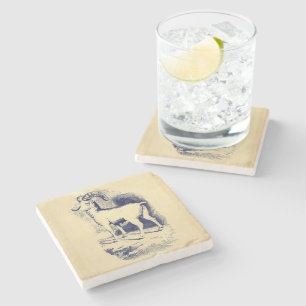 VINTAGE BIG HORN SHEEP STONE COASTER