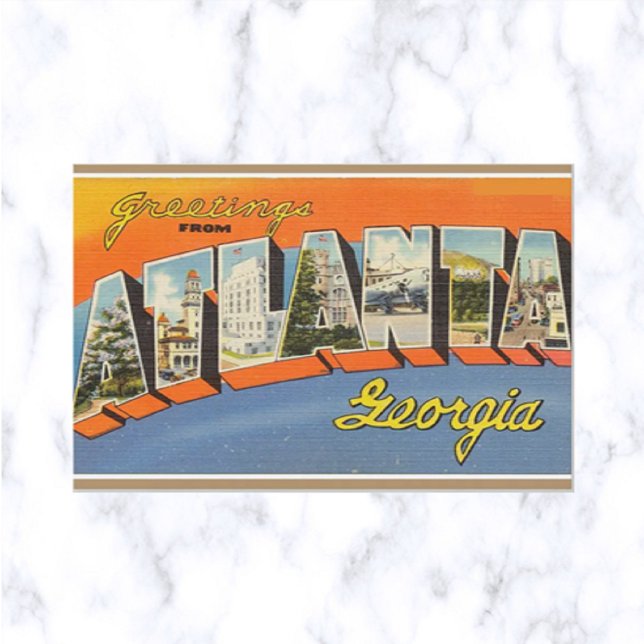 Vintage Big Letter Atlanta Georgia Postcard (Creator Uploaded)