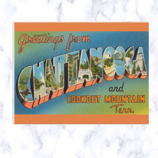 Vintage Big Letter Chattanooga Tennessee Postcard (Creator Uploaded)