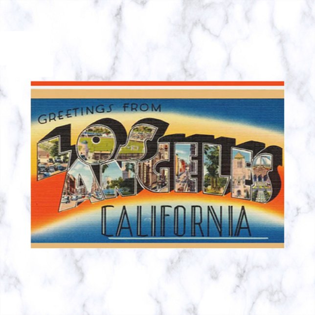 Vintage Big Letter Los Angeles California Postcard (Creator Uploaded)