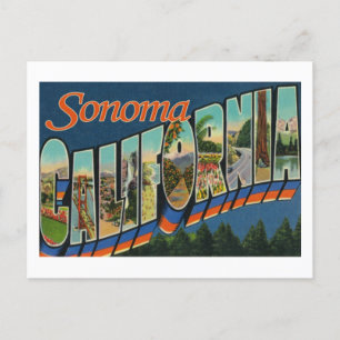 Vintage big letter Sonoma California postcard