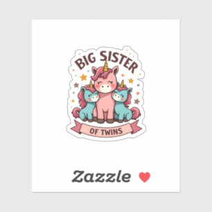 Vintage Big Sister of Twins Unicorn Sisterhood Cut