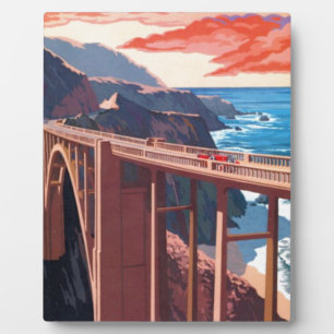 Vintage Big Sur Bixby Bridge USA Tourism Plaque