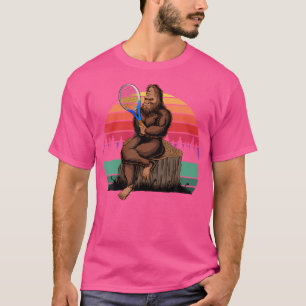 Vintage Bigfoot Tennis Funny Sasquatch Tennis Ball T-Shirt