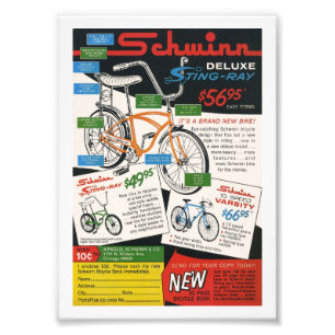 Vintage Bike Ad Photo Print