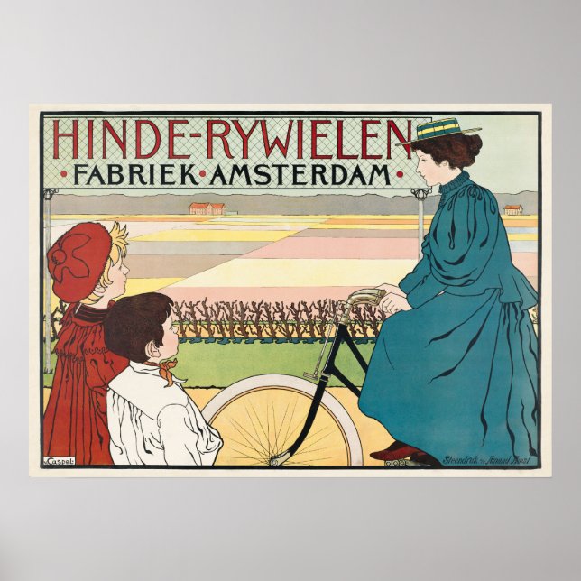 Vintage Bike Advertisement Poster (Front)