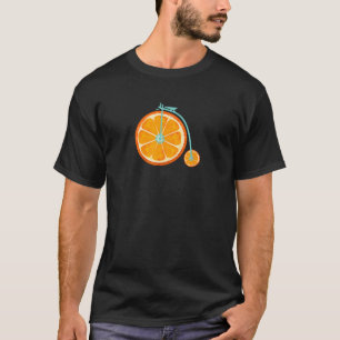 Vintage Bike Bicycle Flower Basket Orange Fruit T T-Shirt
