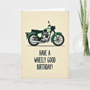 Vintage Bike Birthday Card